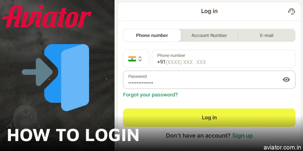 A complete walkthrough on signing up for Aviator in India
