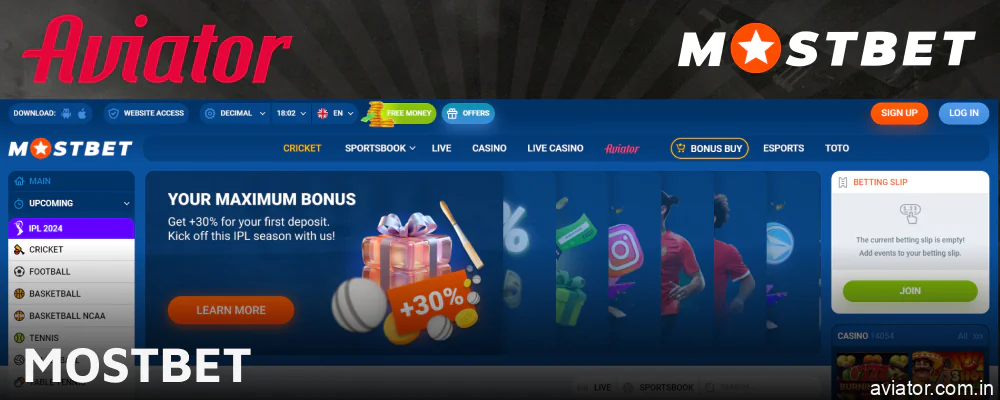 Creating a Mostbet account for Aviator in India