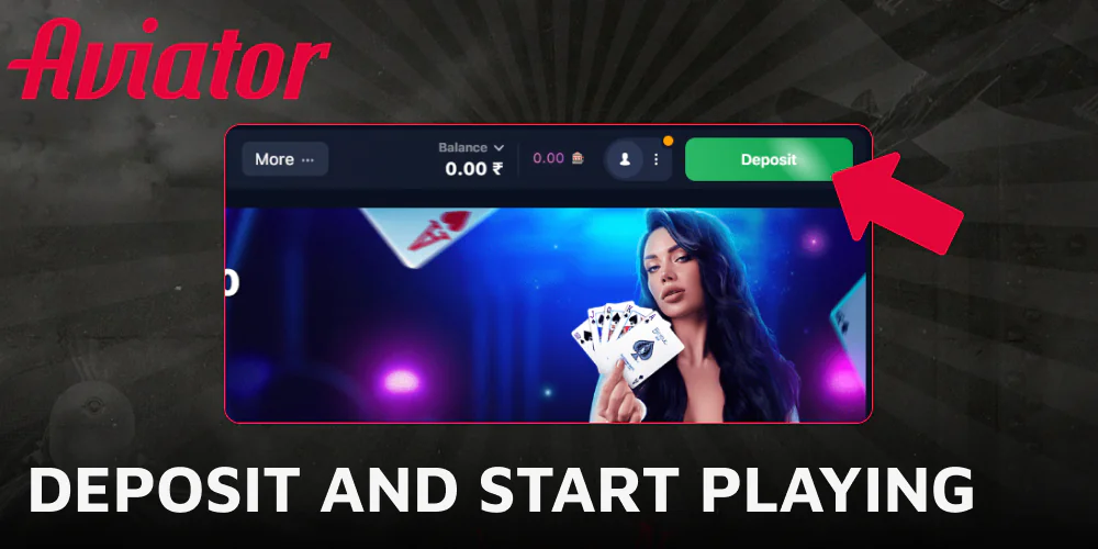 Make your first deposit and dive into the Aviator experience.