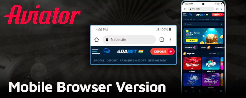 How to play 4rabet Aviator in your mobile browser