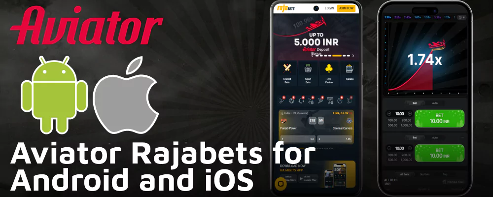 The Rajabets Aviator Mobile Application for iOS and Android