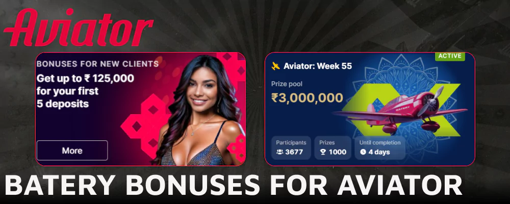 Promotion options for Aviator players at Batery India