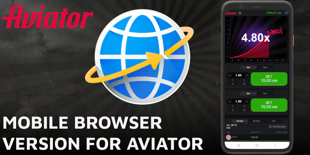 Access Aviator on mobile through the Batery web browser version