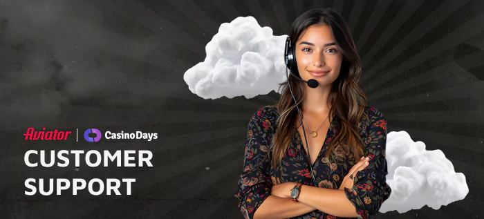 Essential contact and help information for Casino Days Aviator customers